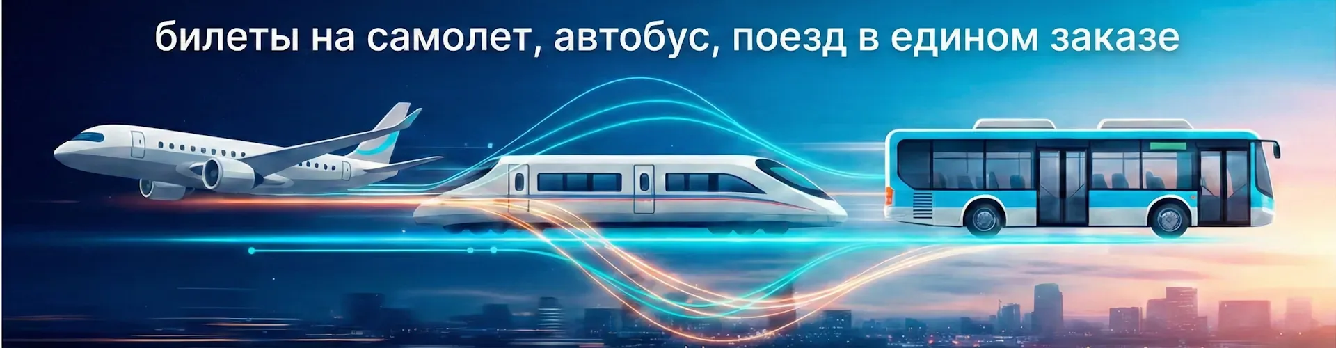 Билеты на самолет, автобус, поезд в едином заказе